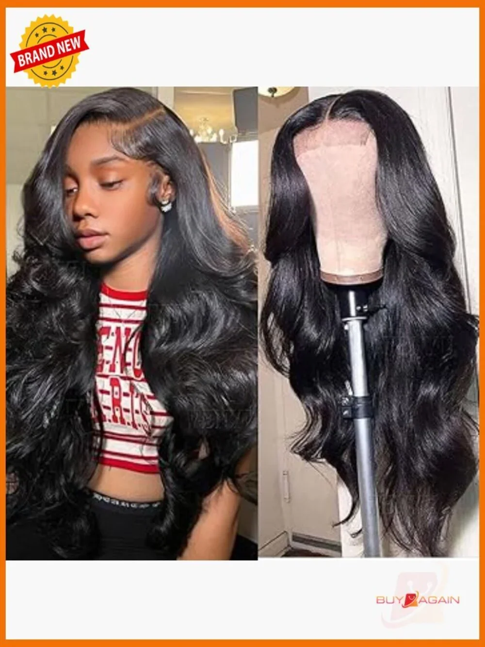 28 Inch Body Wave Lace Front Wig Human Hair Pre Plucked Transparent 13x4 Lace